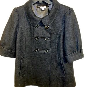 Jade by Melody Tan cropped swing coat in black L